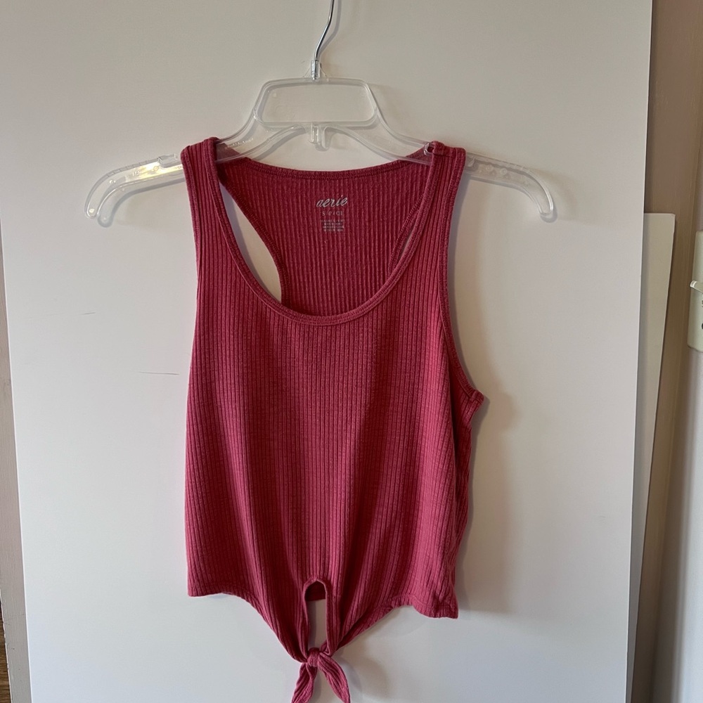 Aerie small tank top knot tie